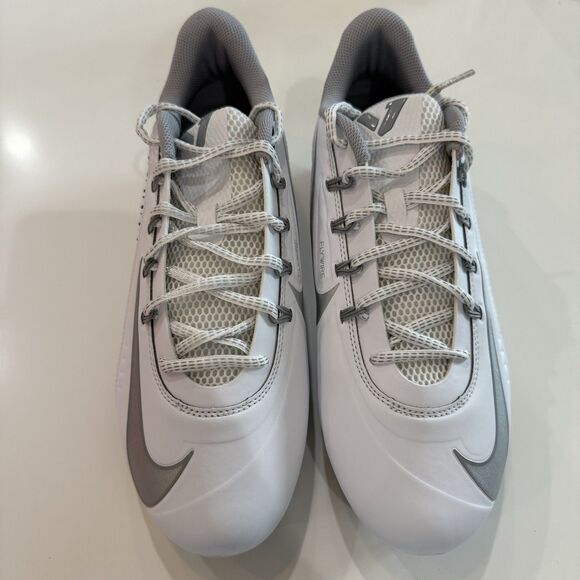 Size 10.5 Nike Vapor Edge VC White/Silver Men\'s Football Cleats (DO6294-100) main image 6